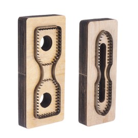 HARFINGTON Leather Cutting Die 4.3"x0.9"x0.6", 4.7"x1.6"x0.7" Leather Metal Die Cutter Strap Head Cutting Template Wooden Stamping Punching Tool for DIY Leather Crafts Making