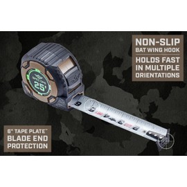 Spec Ops Tools 25-Foot Elite Series Tape Measure, 1 1/4" Double-Sided Blade, 12 Feet of Stand Out, Military-Grade Composite Case, 3% Donated to Veterans