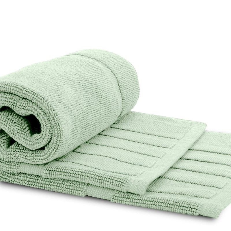 White Classic Luxury Bath Mat Floor Towel Set - Absorbent