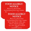 4 Pack Food Allergy Notice Sign Allergen Caution Warning Sticker