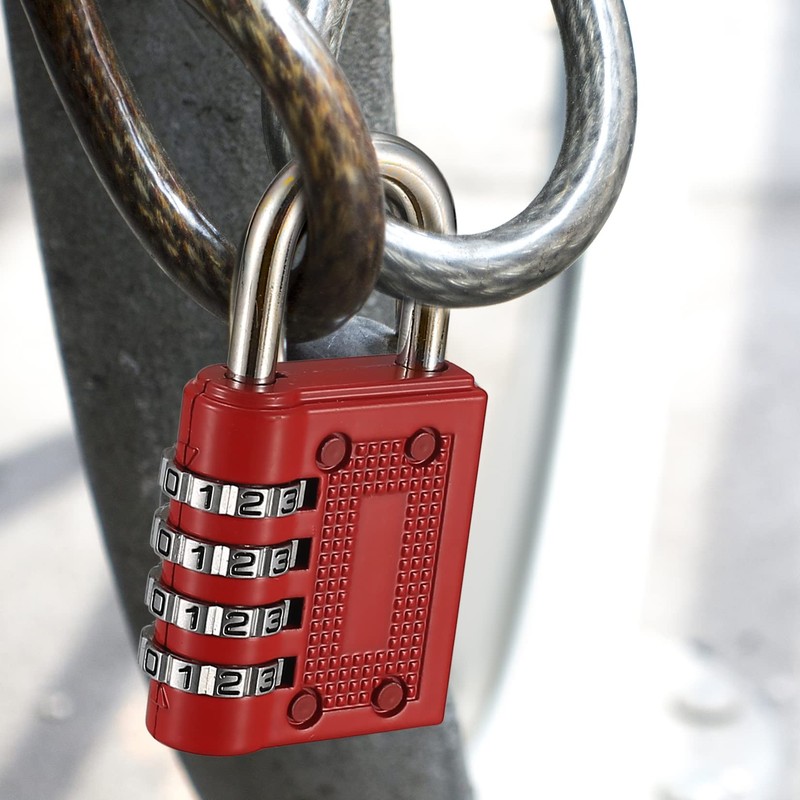 3 Pcs Combination Padlocks, 4 Digit Combination Padlocks Lock, Heavy