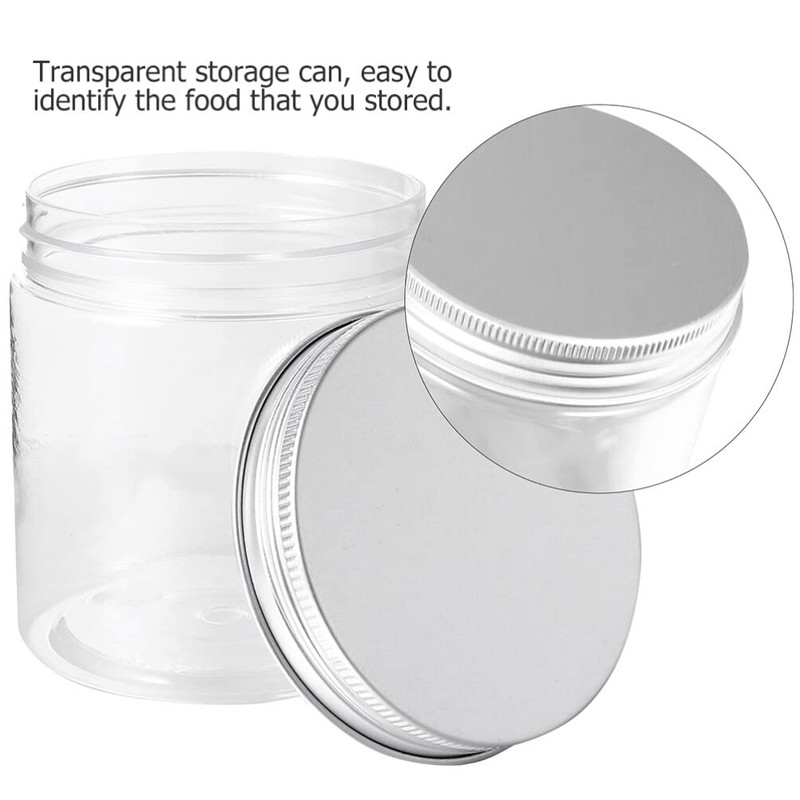 Ciieeo 6Pcs Small Mason Jars with Lids 250ML Clear Plastic