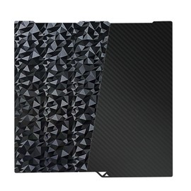 HysiPrui 3D Printer Kobra 3 Build Plate Double Sided Textured Surface PET and Smooth PEO Sheet for Anycubic Kobra 3 Combo 256x268mm, Flexible Removable Spring Steel Plate Heated Bed Platform Mat