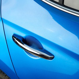 kwmobile TPU Cover for Car Door Handle - Set of 4x Recessed Door Handle Film Protector Stickers- Matte Transparent