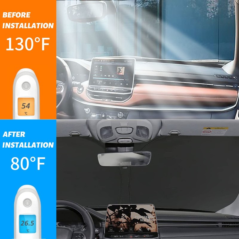 Moricere Upgrade Windshield Sun Shade for Ford Bronco 2021-2023, Foldable