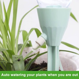 NIHESIM Automatische Pflanzenbewässerung mit langsamer Freigabe, selbstbewässernde Pflanzenspikes, verstellbare Zimmerpflanzenbewässerungsgeräte, Pflanzenbewässerung mit Halterung,