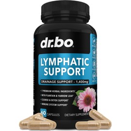 Lymphatic Drainage Supplements Pills - Lymphatic Support Total Herbal Cleanse Products with Echinacea Lymph System Support Supplement for Nodes Legs & Neck - Lymph Node Detox Cleanse System Drainage