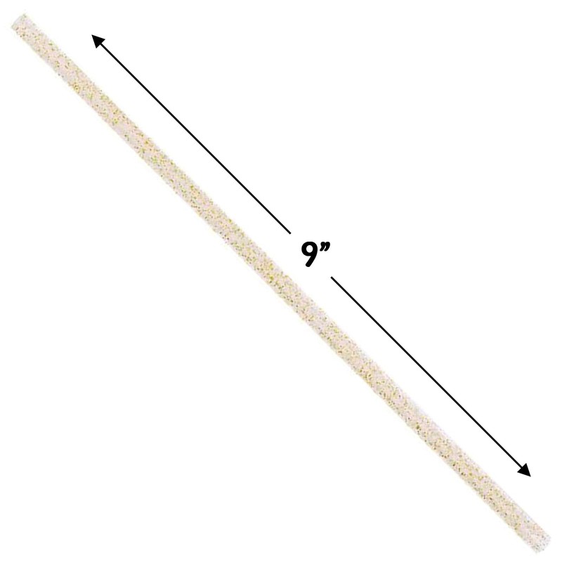 Unique Gold Glitter Reusable Plastic Straws (Pack of 10) -