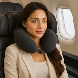 Kamaca Neck Cushion, Neck Support with Skin-Friendly Soft Plush