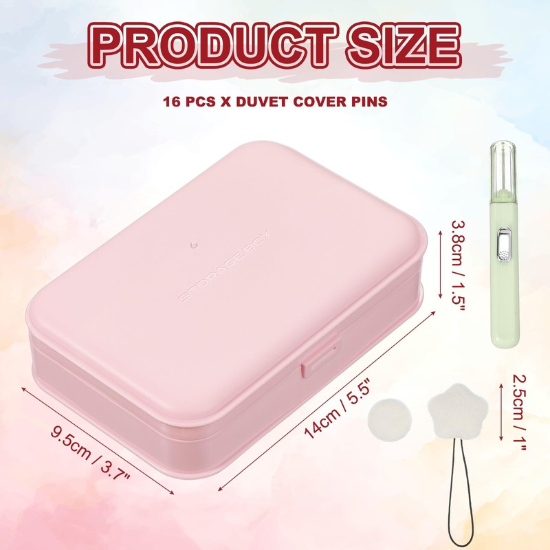 sourcing map 16 Pcs Duvet Cover Pins to Hold Comforter