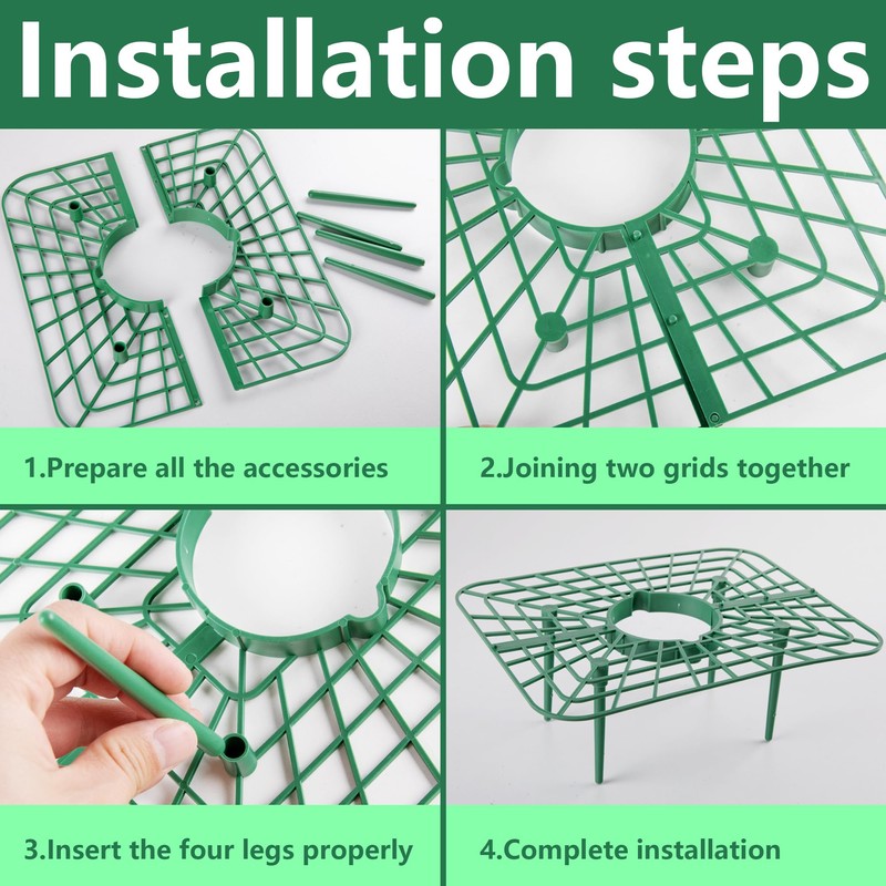 Iceyyyy 12 Packs Square Strawberry Supports-Strawberry Growing Racks- Plant Support