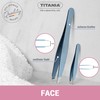 TITANIA® Tweezers Set - Stainless Slicker Tweezers with Slant Tip