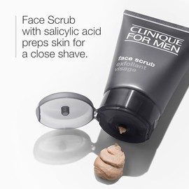 Clinique Exfoliante + limpiador facial con ácido salicílico con sílice, suave para uso diario, preparaciones para afeitar, para todo tipo de piel, 3.4