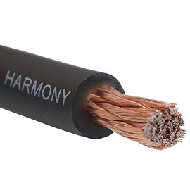 Harmony Audio 1/0 0 Gauge Car Stereo Matte Black Power Cable Amp Wire - 5 FT