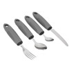 4Pcs Adaptive Utensils Weighted Non Slip Rubber Handle for Hand