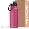 SASEUM Sport Water Bottle 32oz Stainless Steel Double Wall Vacuum