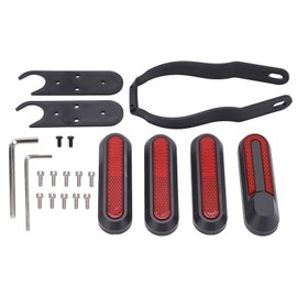 Scooter Wheel Hubs Cover Set Reflective Stickers Decorative Front Rear Wheel Hubs Cover for Xiaomi PRO2Red