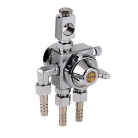 Ouya ST-6 Pneumatic Adjustable Pressure Feed Automatic Spray Gun for All Kind of Liquid Spraying,Like Paint Oil Water Solvent,Heavy Duty Sprayer Set with CYL (Nozzle Size:1.0mm)