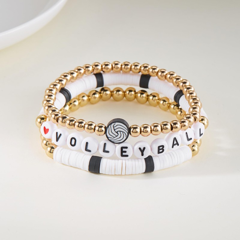 Game Day Bracelets Set for Women Men Football Bracelets Stack