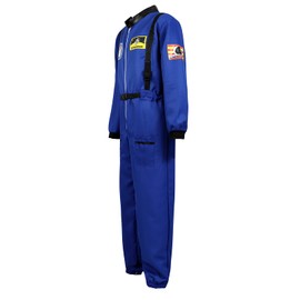 frawirshau Astronaut Costume Adult Role Play Cosplay Costumes Spaceman Flight Jumpsuit Space Suit for Men Blue S