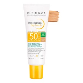 ☀️✨ Bioderma Photoderm Dry Touch Color Dorado | Protector Solar Facial FPS 50+ – Acabado Mate y Uniforme, 40 ml 🌿💛