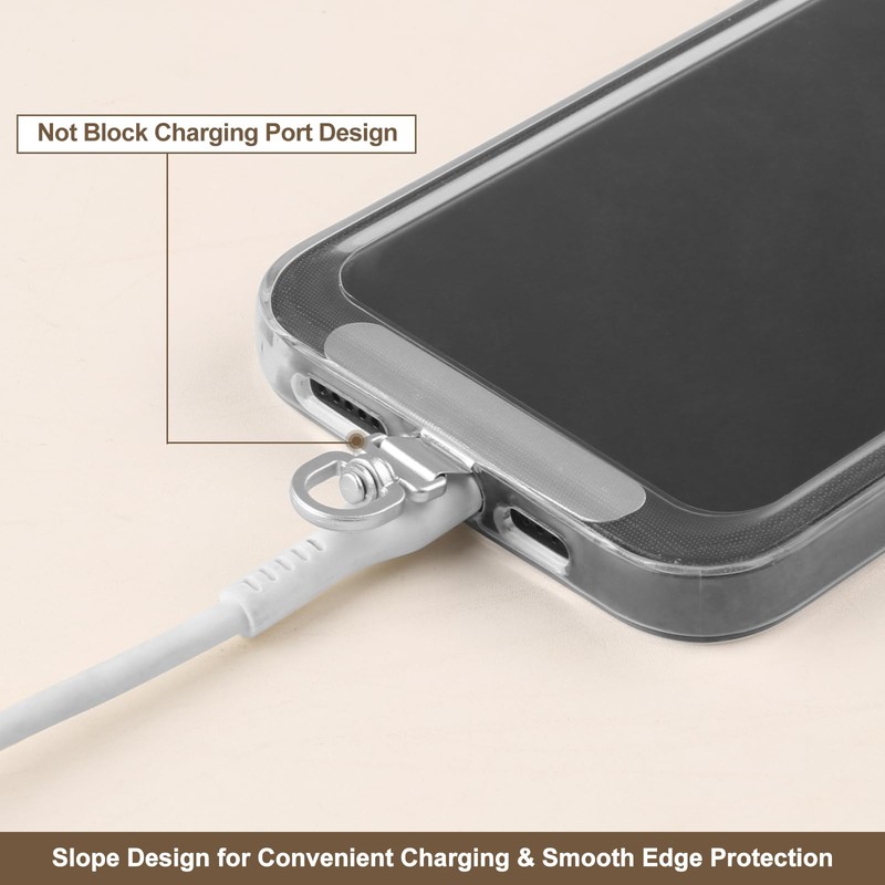 YFWE Phone Tether Tab, 360° Rotatable Ultra-thin 0.2mm, Universal Stainless