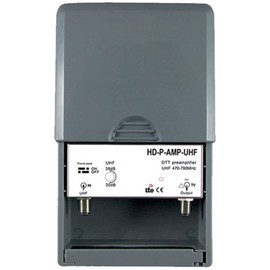 LEYF TV Preamplifier / Gain Adjustable 15-38 dB / Amplifier TV Aerial / Amplifier for TNT HD Signal UHF 470-790MHz