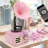 Portable Phonograph Vintage Retro Bluetooth Speaker Loudspeaker Box Equipment Accessorypink
