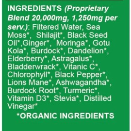Livingston Natural Herbal Labs Sea Moss Ashwagandha By Livingston Natural Herbal Labs Plant-Based Food, 16 oz.