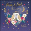 Noel Tatt Special Mum and Dad Anniversary Card - Owls