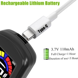 AUPHY Rechargeable Clip-On Tuner for Guitar, Ukulele, Violin - Chromatic Mode for Bass, Banjo, Mandolin etc - 440Hz Fixed Standard Tuning with LED Display & Auto Shut Off(Type-C cable not included)