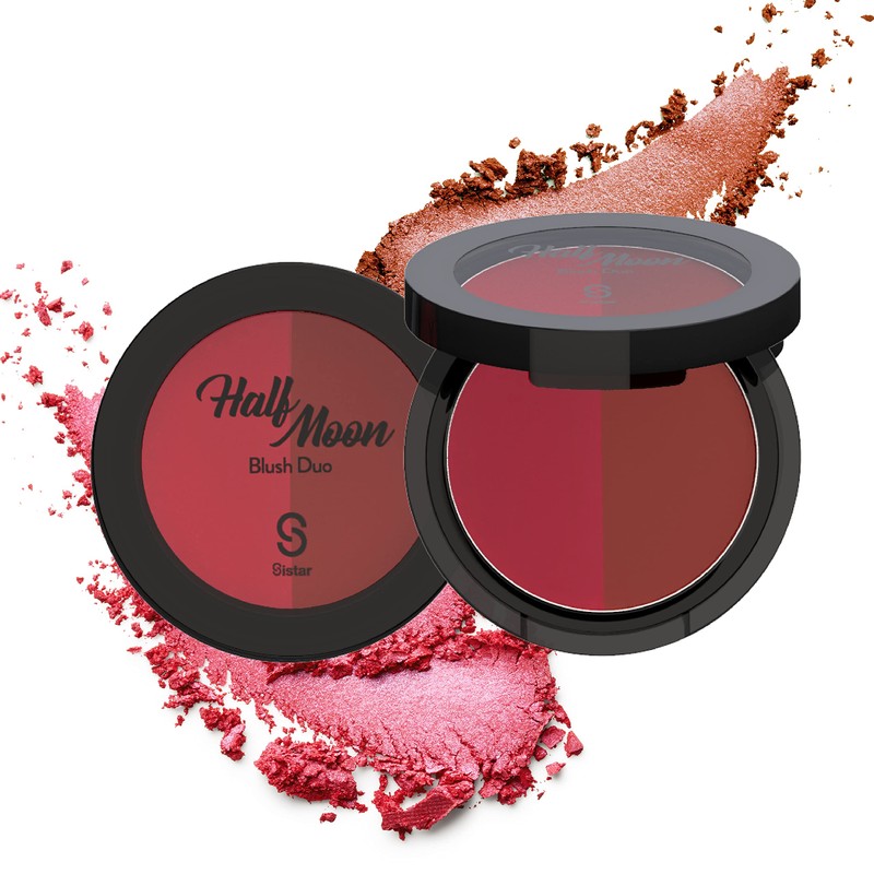 Sistar Half Moon Blush Duo Color Flushed Ultra Pigment Blendable