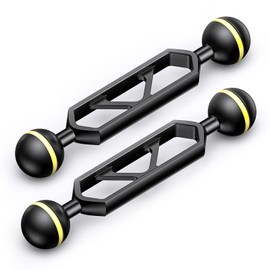 Sea Frogs Pack of 2 5" Long Aluminium Double 1" Ball Arm for Connecting Strobe Video Light to Underwater Housing