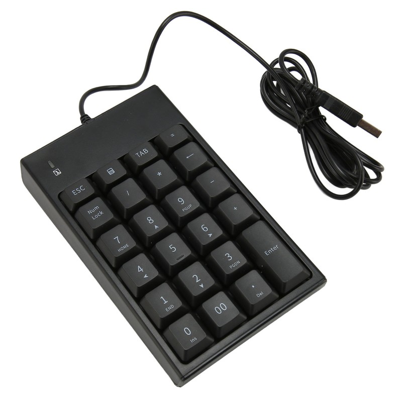 Wired Number Pad 23 Keys 5.9ft Cable USB Plug and