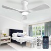Depuley 42-Inch Ceiling Fans with Lights: White 3 Blade Flush