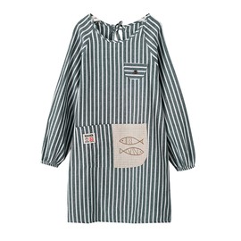 ROXXR Apron with Sleeves Waterproof Anti-Oil Fabric Painting Apron with Pocket Kitchen Apron Bib Apron Cooking Apron Green, Green