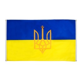 Fritze® Balcony Flag Ukraine Flag with Coat of Arms