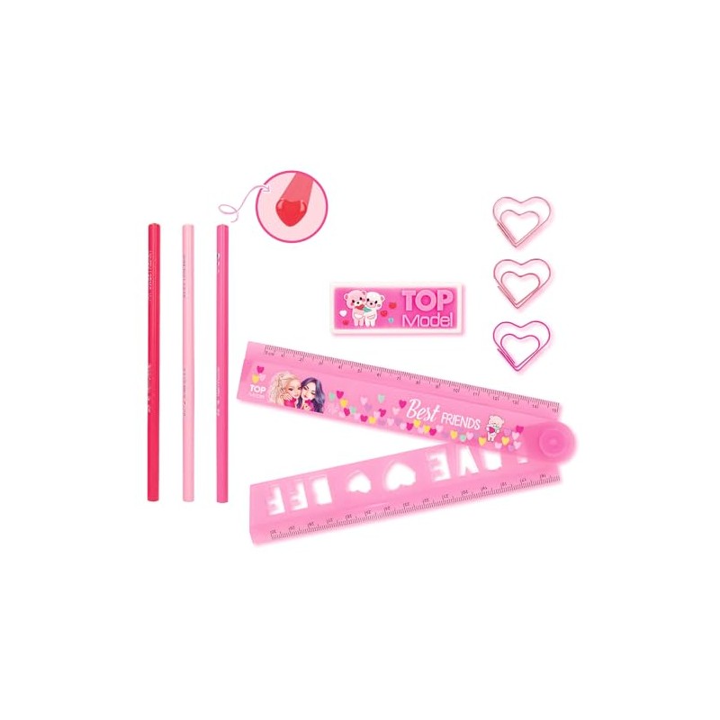 Depesche TOPModel 12857 Stationery Set in Pink with Model Motif
