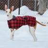 Geyecete Waterproof Greyhound Whippet Lurcher Dog Coat-with Warm Fleecy Lining