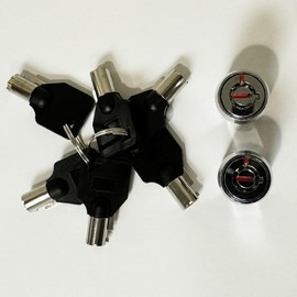 RiKey Security - 2X Storage Cylinder Locks KEYED Alike with 3 Tubular Keys for Roll-up Door Unit Secure 19mm