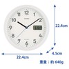 CASIO IC-860J-7JF Wall Clock, Radio Clock, White, Analog, Date Display,