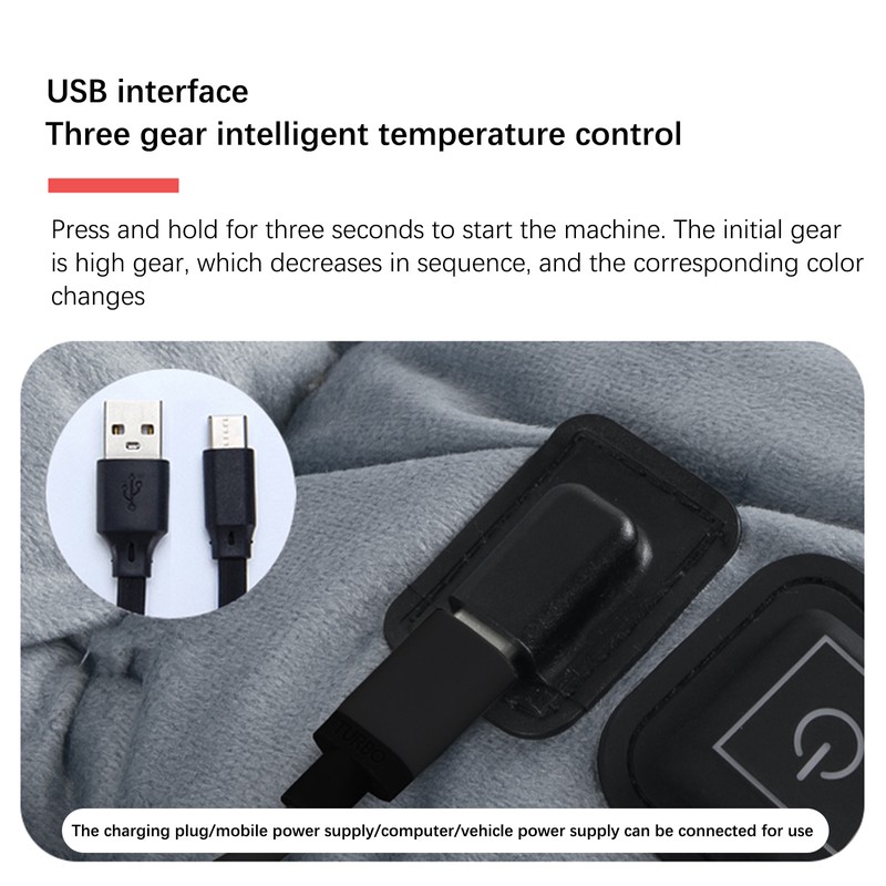 Heating Cushion Winter Car Warm Plug Heating Pad USB Three