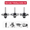 SICWOOD 3pcs Slot Cutter Router Bit Set 1/4 Shank -