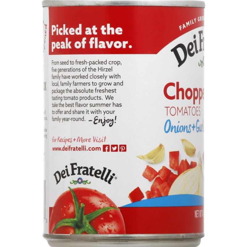 Dei Fratelli Chopped Tomatoes with Onion & Garlic - All