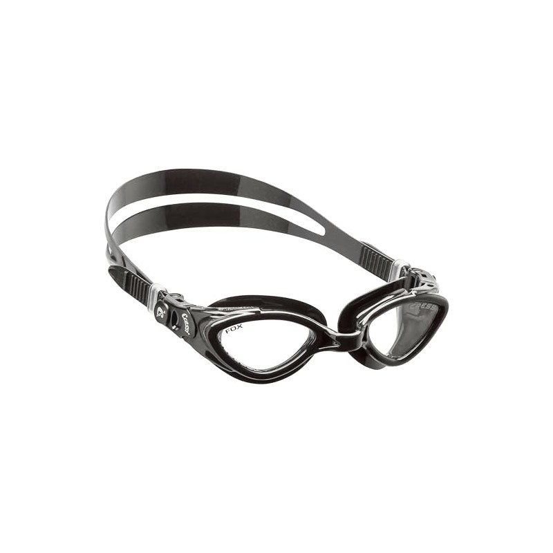 Cressi Men's Fox Dark Goggles-Black, Adult