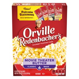 Orville Redenbacher's Microwave Popcorn, Movie Theater Butter Flavor, 3.29 oz., 6-Count