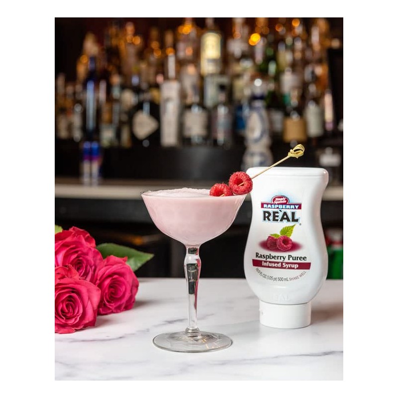 Raspberry Reàl Infused Exotics, Raspberry Puree Infused Syrup, 16.9 FL