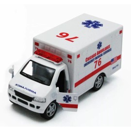 Kinsmart CHICAGO RESCUE TEAM AMBULANCE WHITE 5 INCH DIECAST CAR BY KINSMART 5259DCG