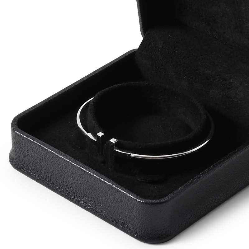 Oirlv PU Leather Bracelet Box Black Bangle Organiser Box Bangle