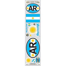 Argentina 12 Stickers Set Flag Decal Bumper stiker car Bike Laptop